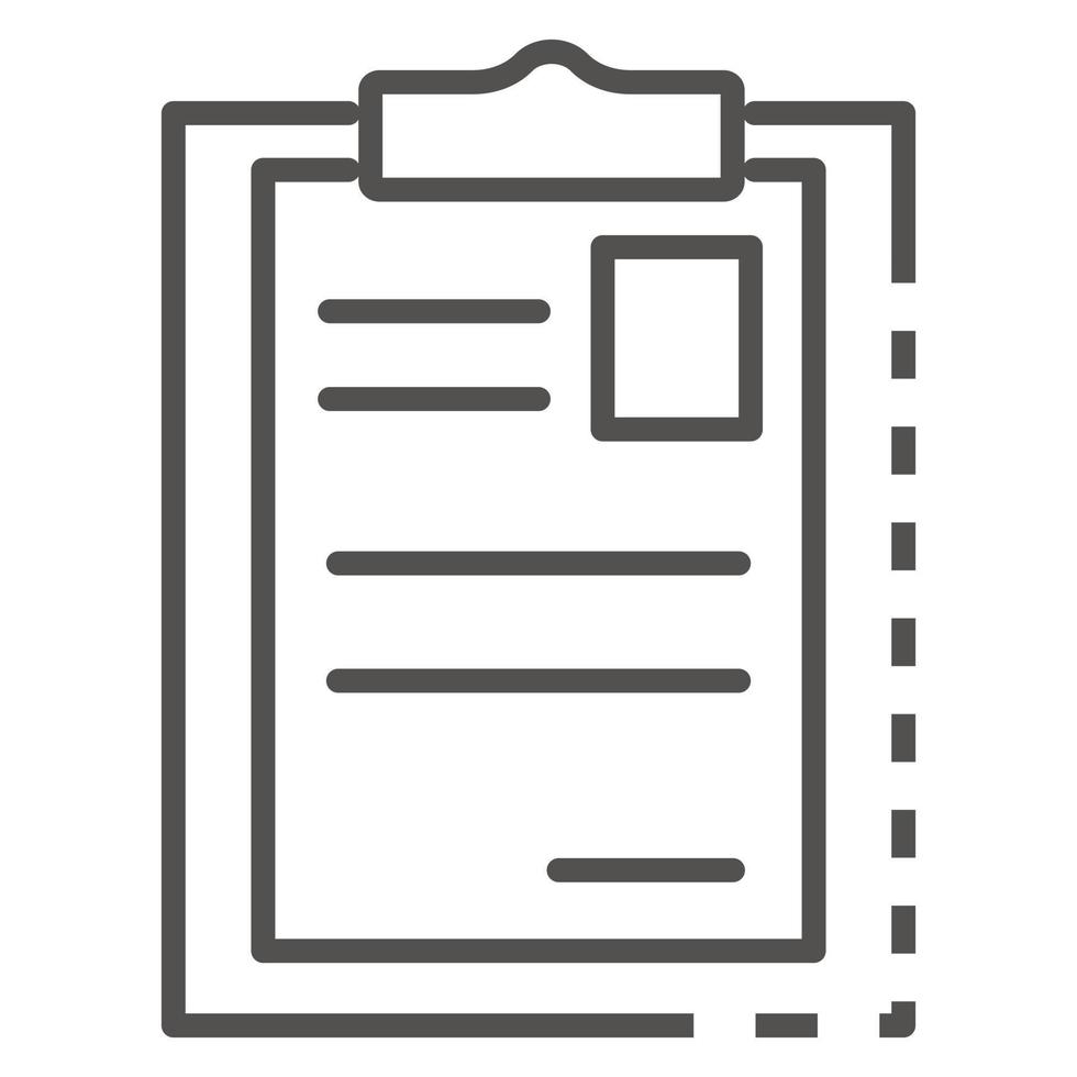 Paper holder icon, outline style vector