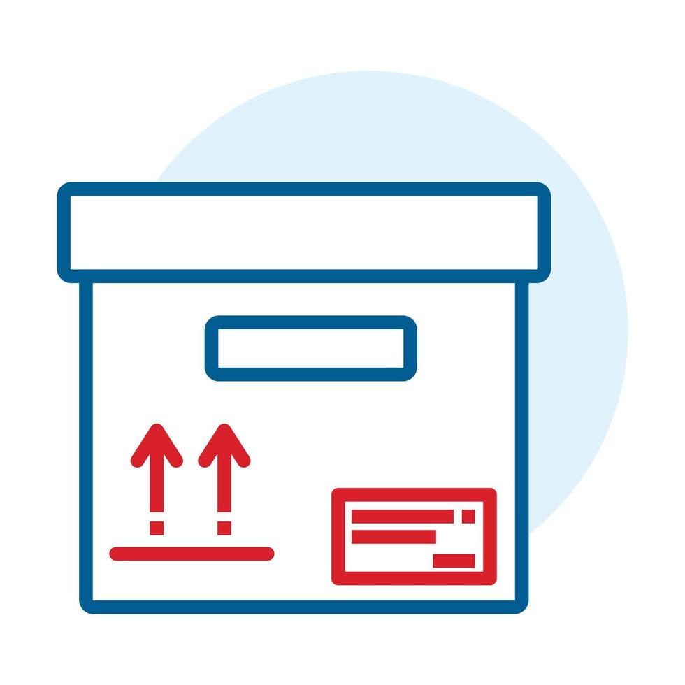 Delivery box icon, outline style vector