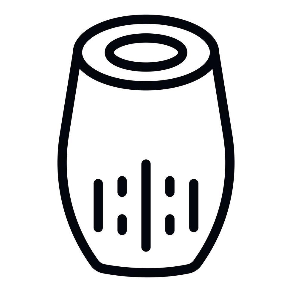 Vertical smart speaker icon, outline style vector