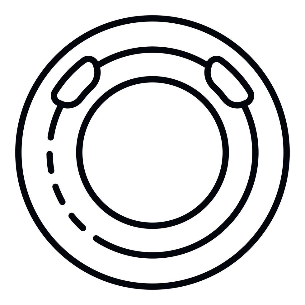 Round pool icon, outline style vector