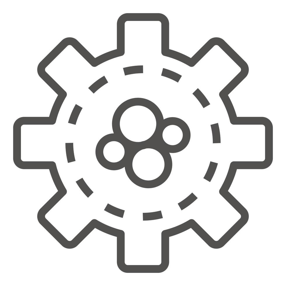 Cog wheel icon, outline style vector