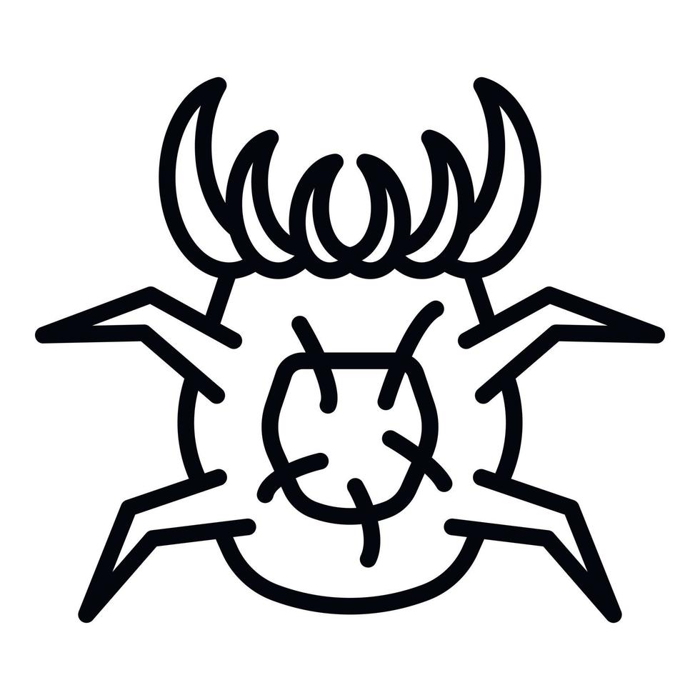 Dust mite icon, outline style vector