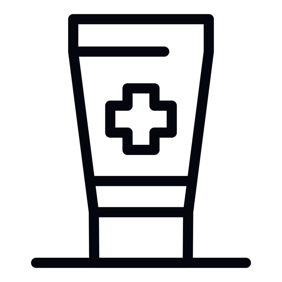 Antiseptic cream icon, outline style vector