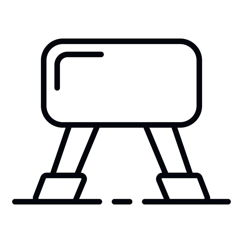 icono de cabra gimnástica, estilo de esquema vector