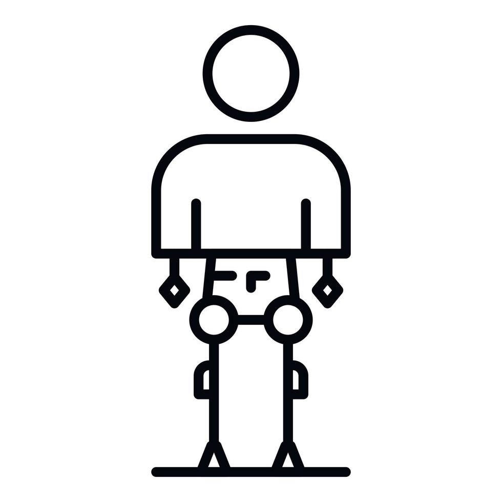 Humanoid horizontal cut icon, outline style vector