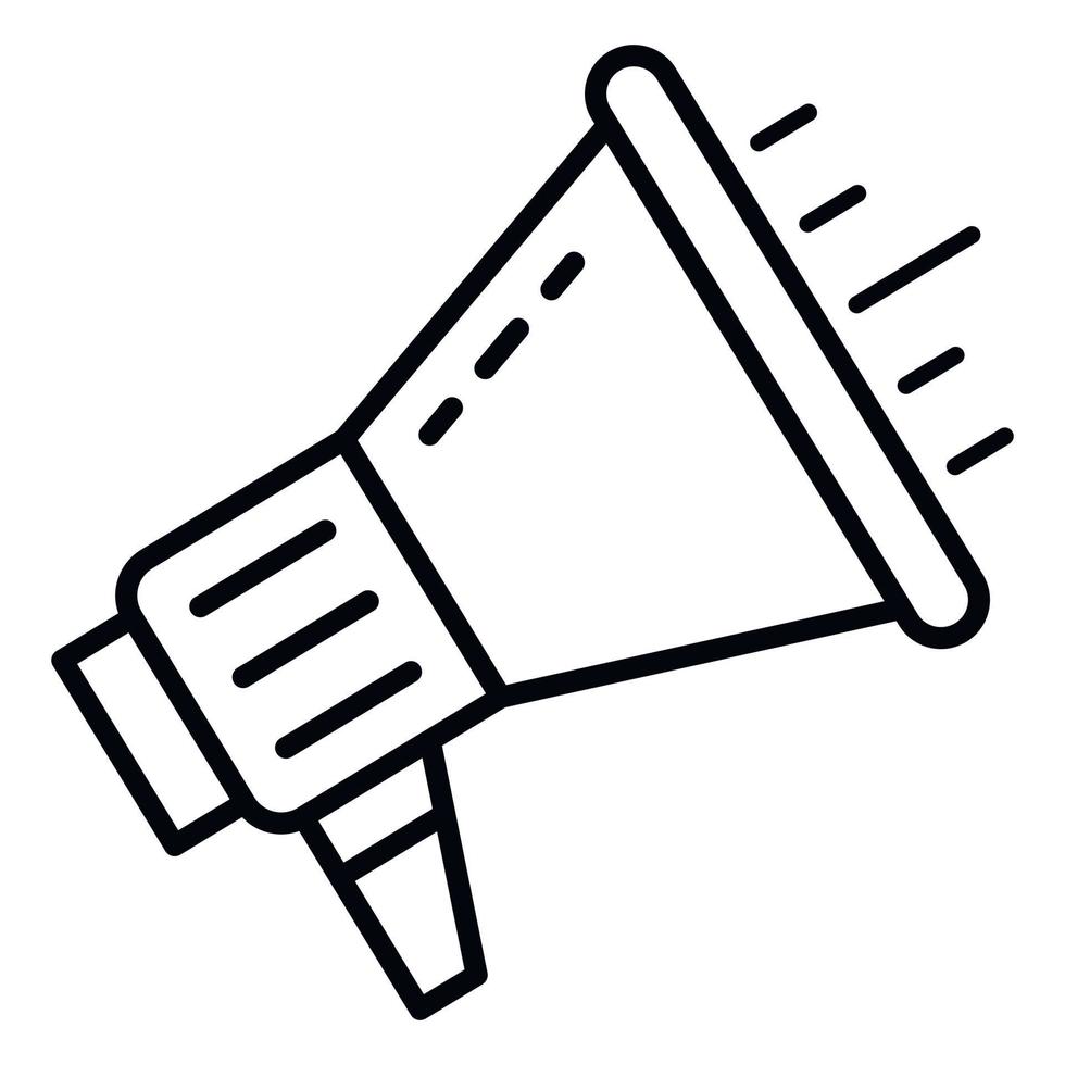 Talking megaphone icon, outline style vector