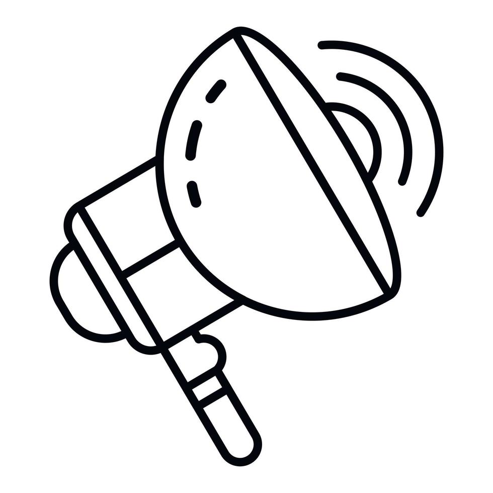 Electric megaphone icon, outline style vector