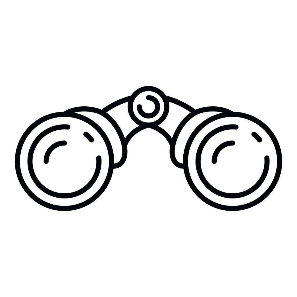 Front binoculars icon, outline style vector