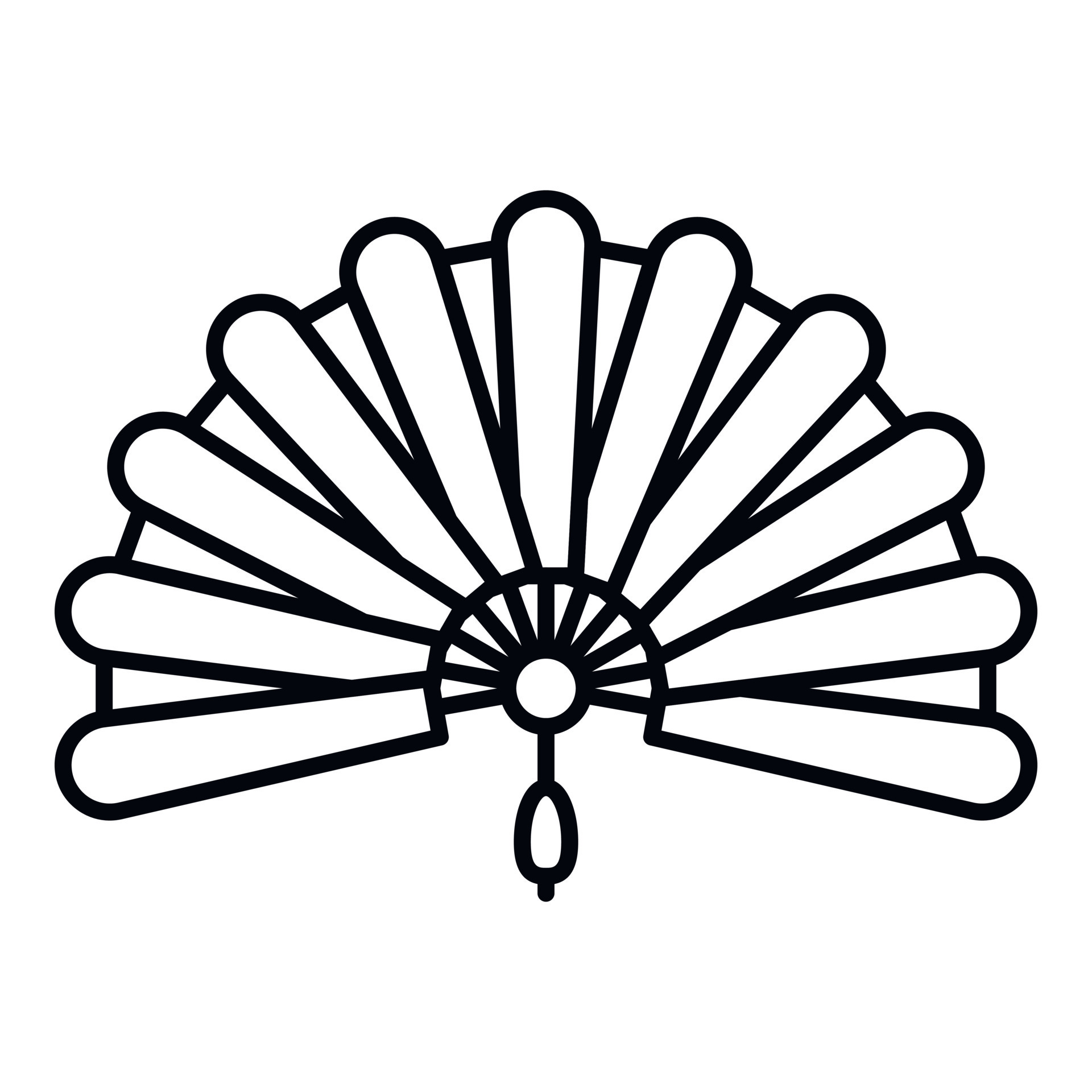 Foldable hand fan icon, outline style 15173944 Vector Art at Vecteezy