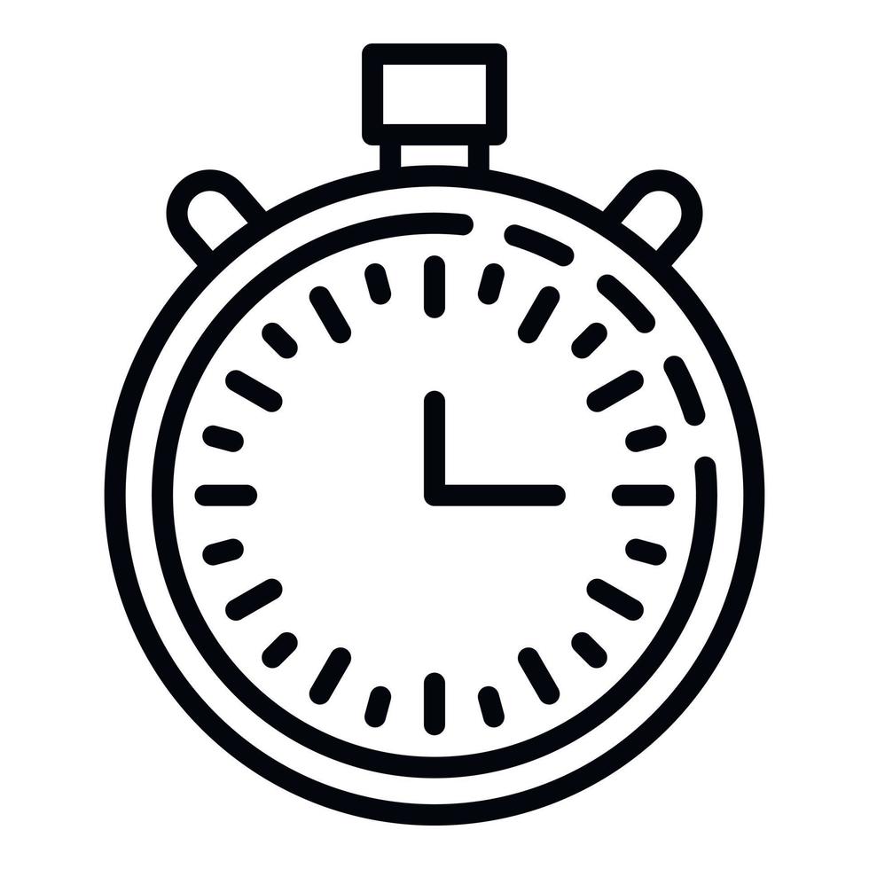 Basketball stopwatch icon, outline style vector