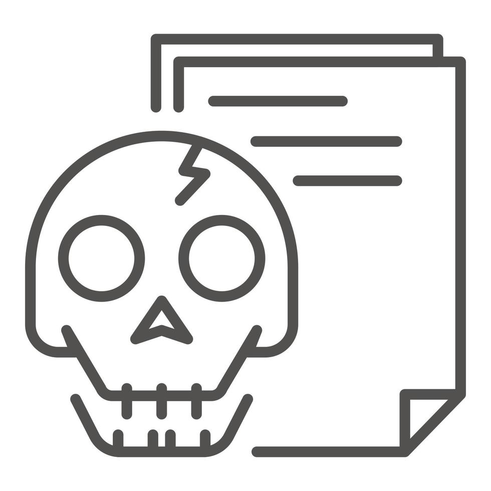 Hack document icon, outline style vector