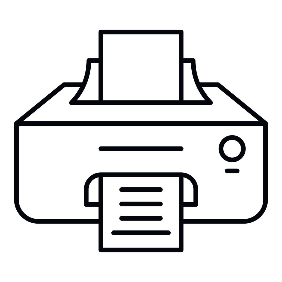 Ink printer icon, outline style vector