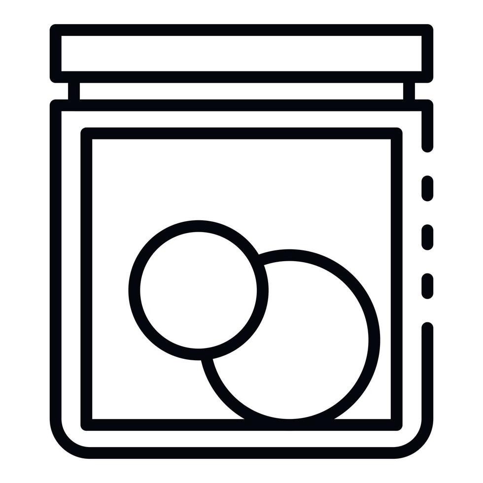 Forensic jar icon, outline style vector