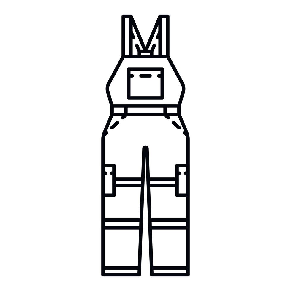 Safety overalls icon, outline style vector