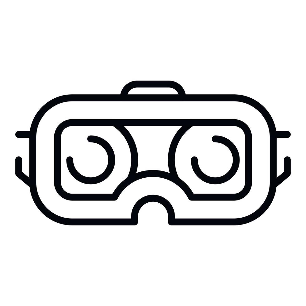 Smartphone vr goggles icon, outline style vector