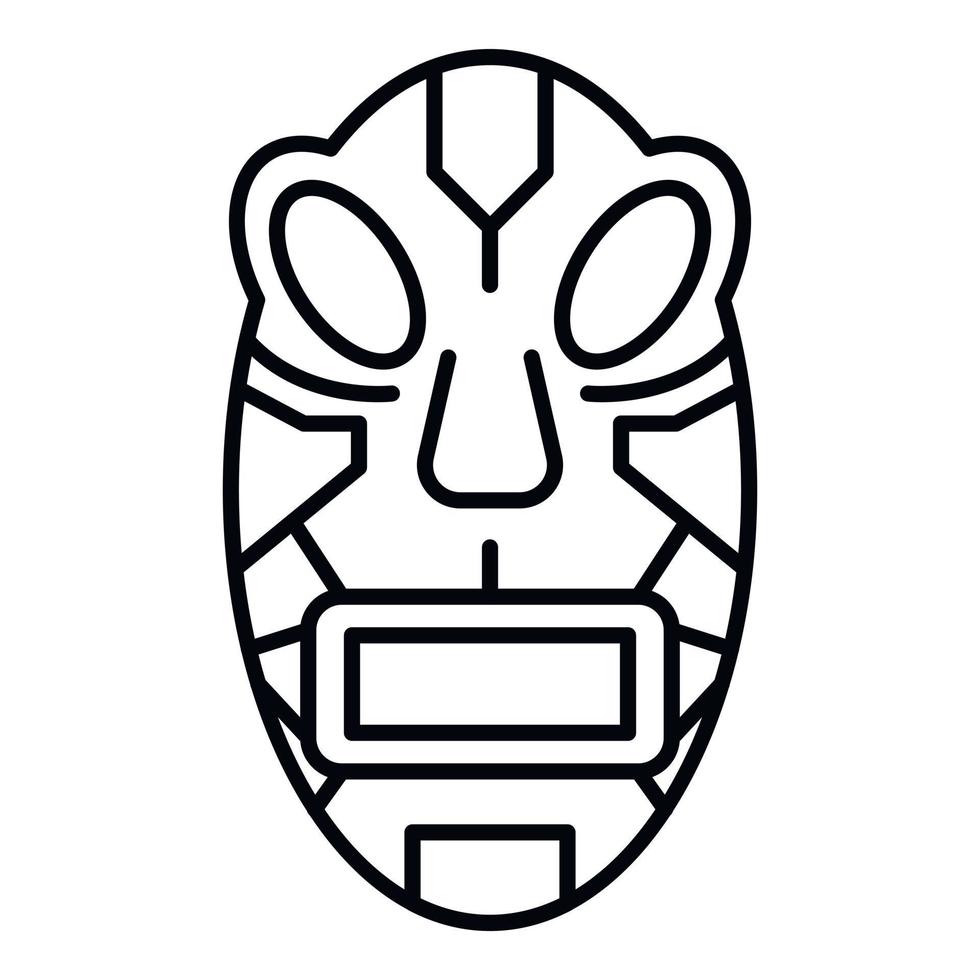 icono de ídolo maya, estilo de esquema vector