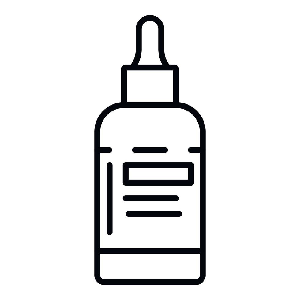 Honey dropper bottle icon, outline style vector