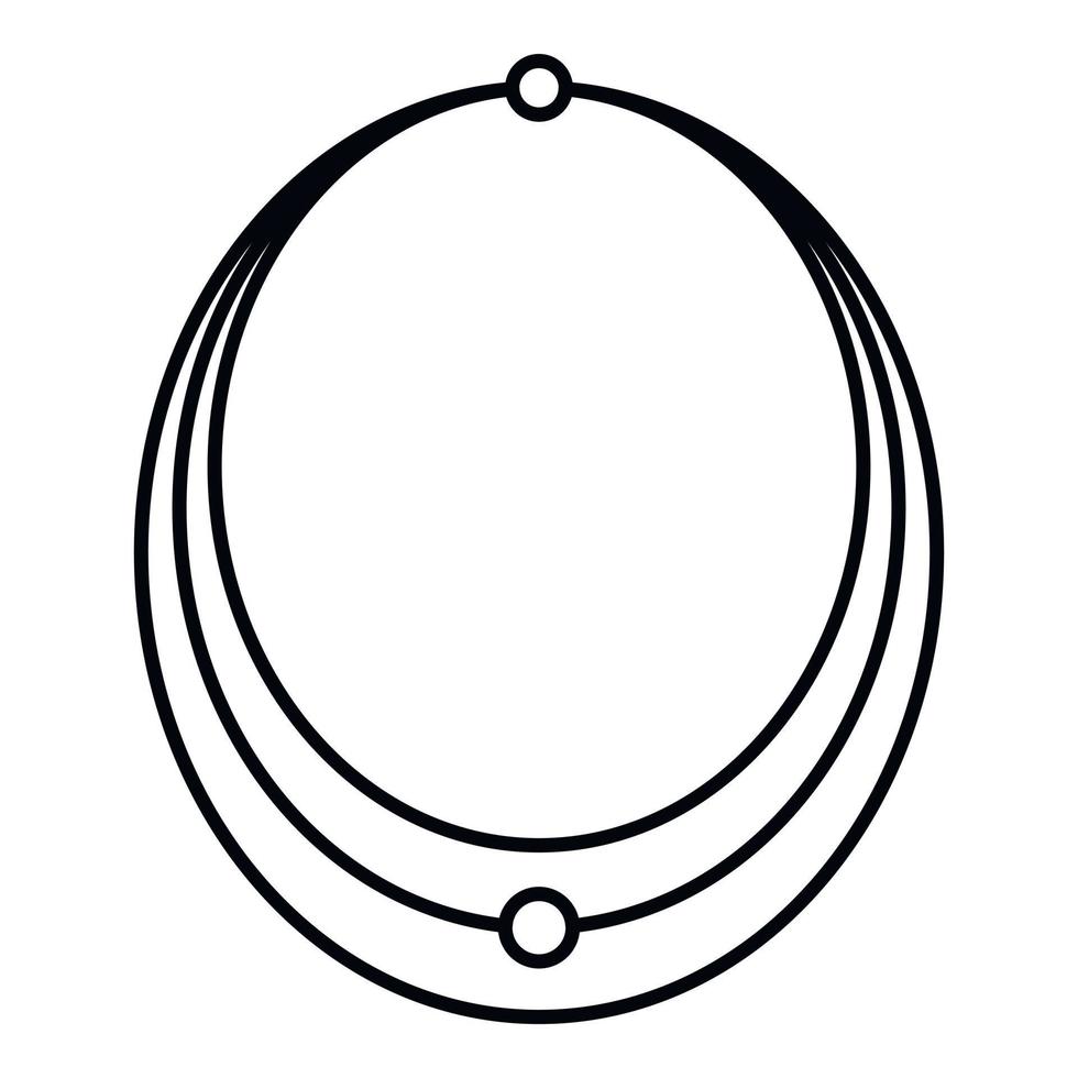 icono de collar de plata, estilo de esquema vector