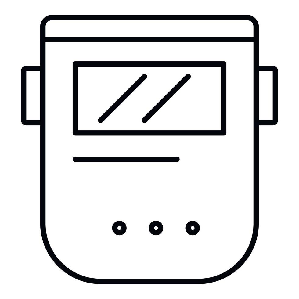 Welder mask icon, outline style vector