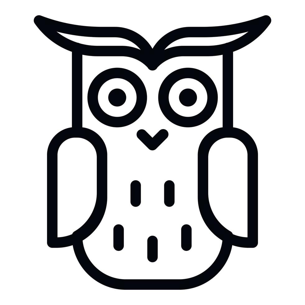 Eagle owl icon, outline style vector