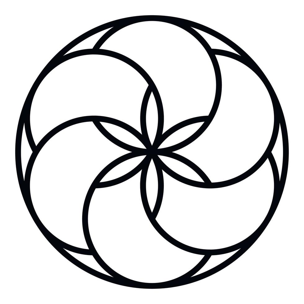 Frosting biscuit icon, outline style vector