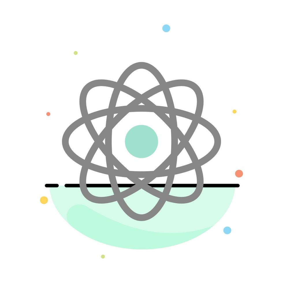 Atom Biochemistry Chemistry Laboratory Abstract Flat Color Icon Template vector