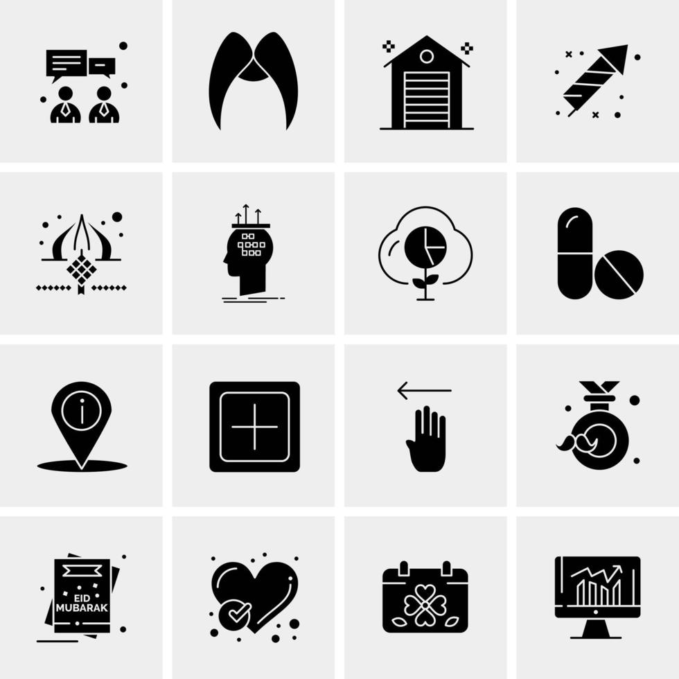 16 Universal Business Icons Vector Creative Icon Illustration to use in web and Mobile Related project