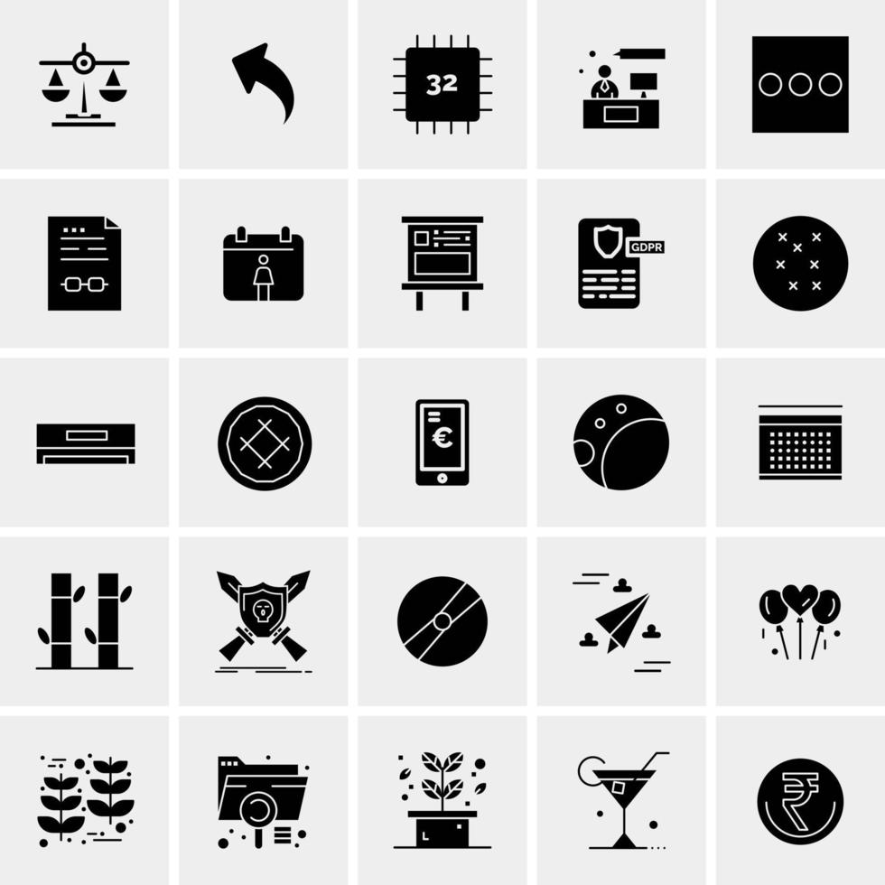 25 iconos de negocios universales vector ilustración de icono creativo para usar en proyectos relacionados con la web y dispositivos móviles