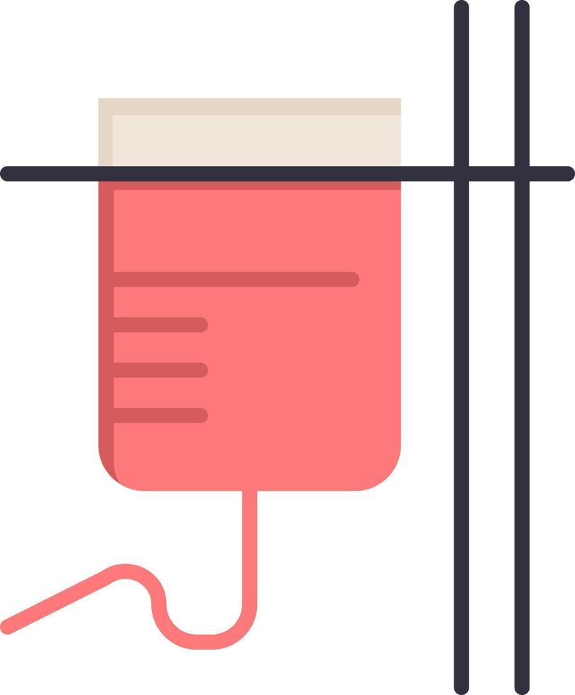 Healthcare Medical Rehydration Transfusion  Flat Color Icon Vector icon banner Template