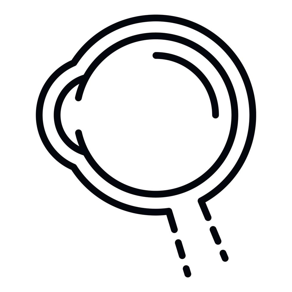 Eyeball icon, outline style vector