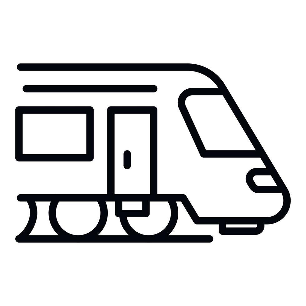 Train head icon, outline style vector