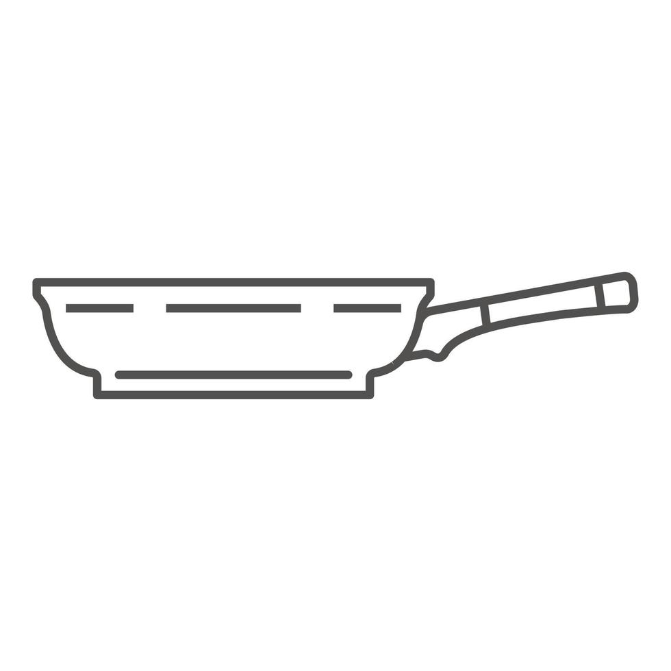 Side of griddle icon, outline style vector