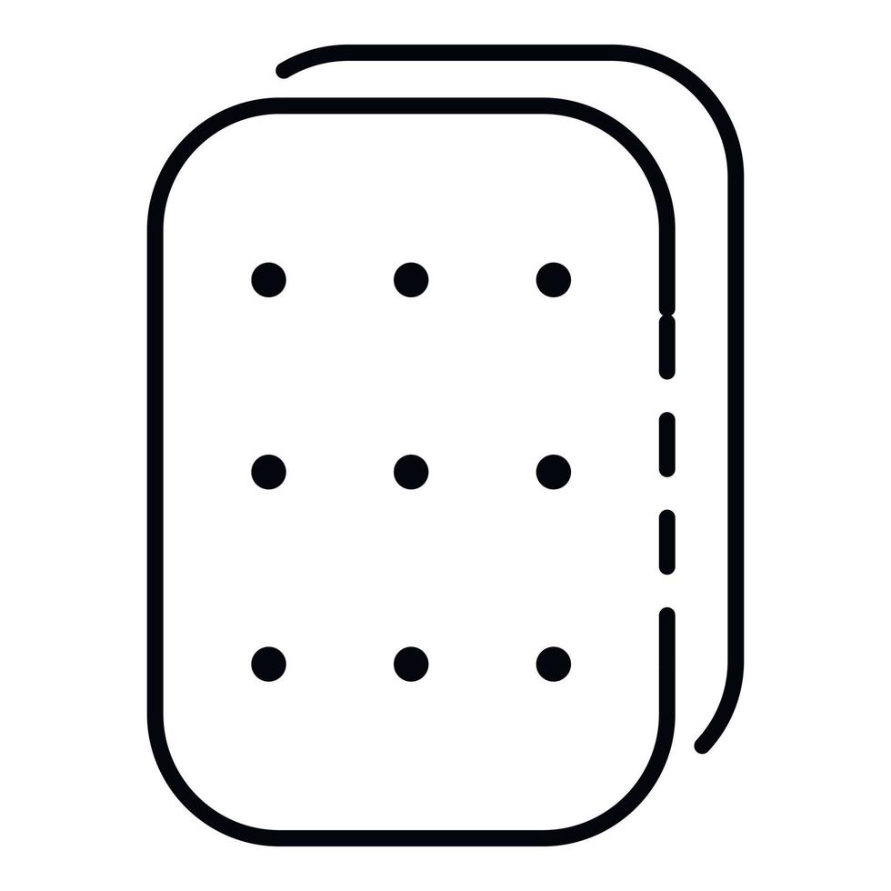 Crackers icon, outline style vector