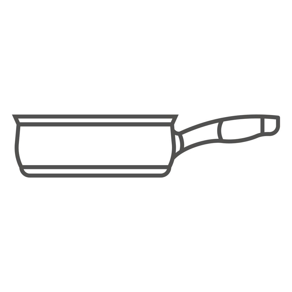 Soup pan icon, outline style vector