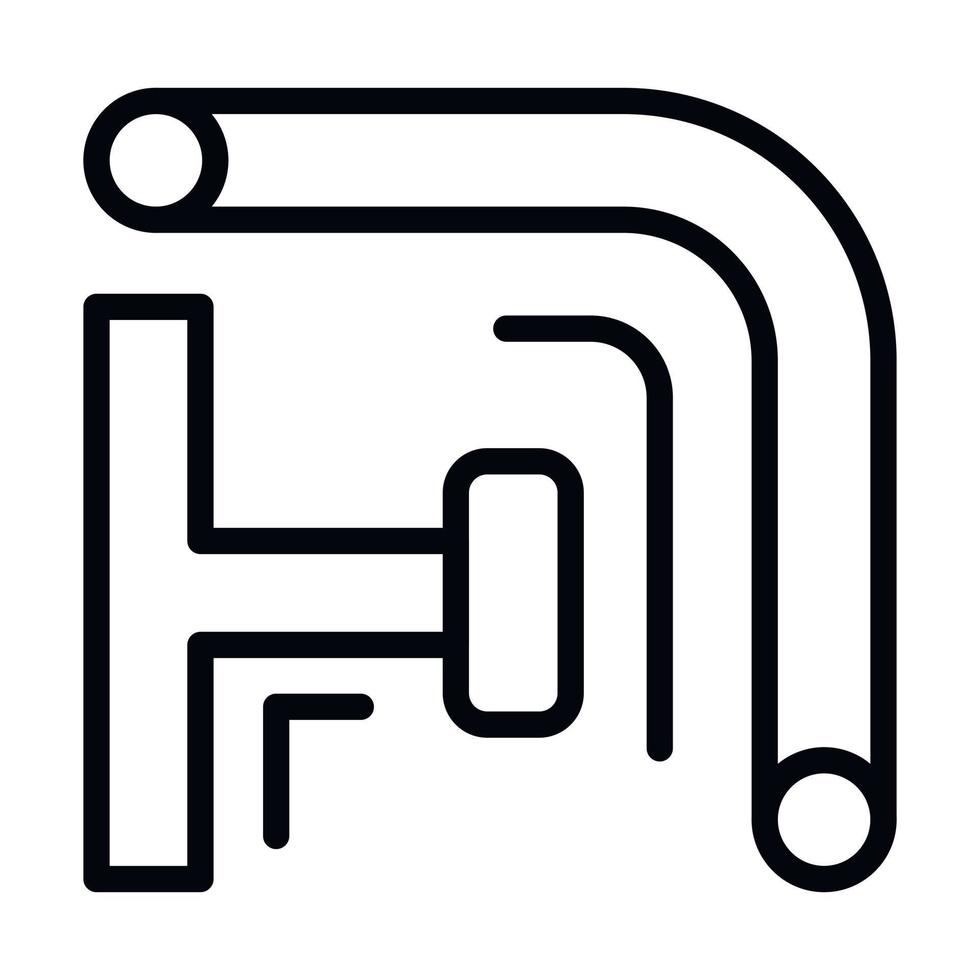 Scaffold pipe icon, outline style vector