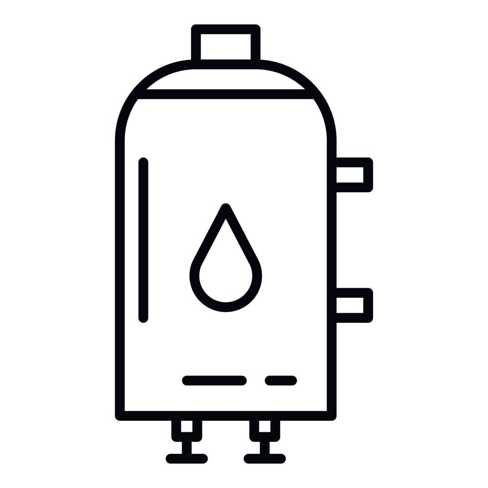 Water boiler icon, outline style vector