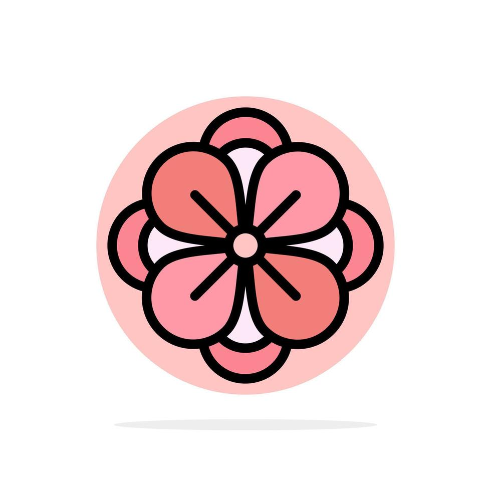 Anemone Anemone Flower Flower Spring Flower Abstract Circle Background Flat color Icon vector