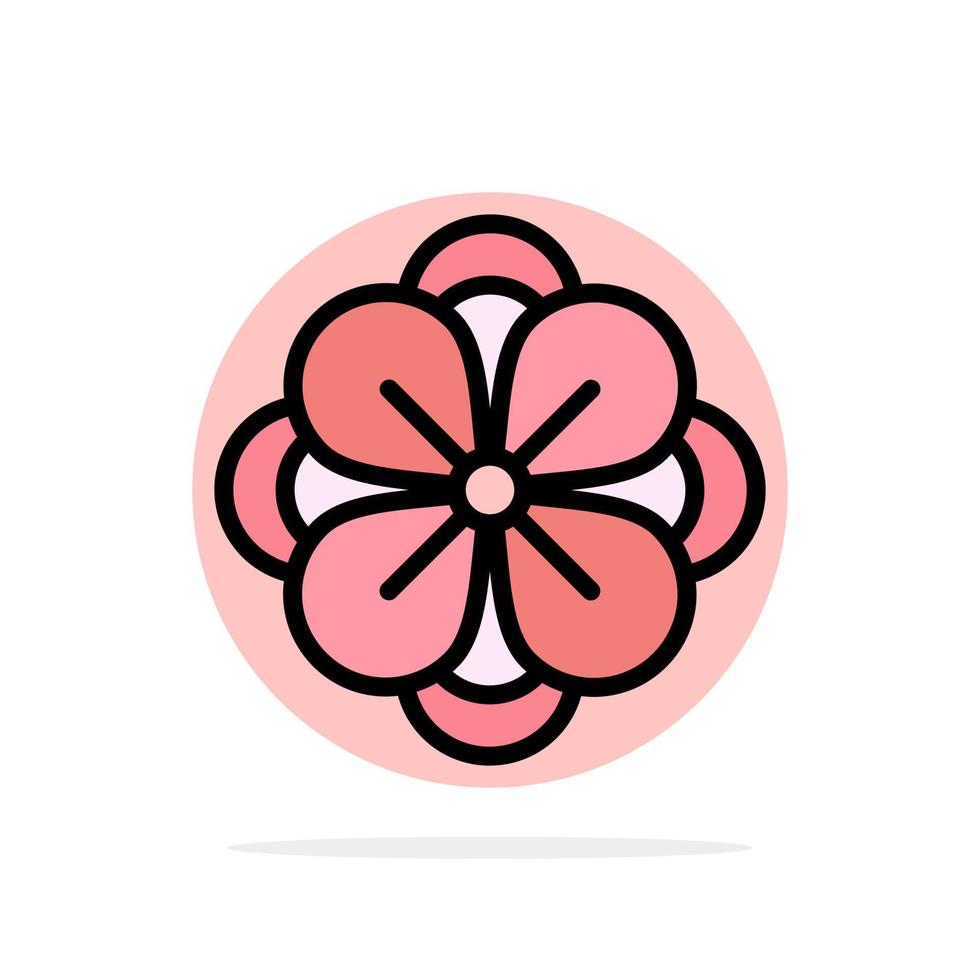 Anemone Anemone Flower Flower Spring Flower Abstract Circle Background Flat color Icon vector