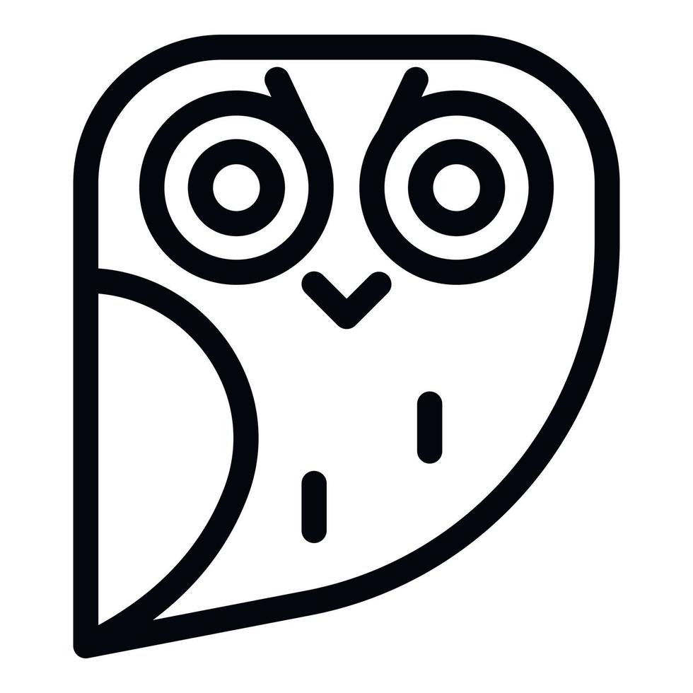 Fat owl icon, outline style vector