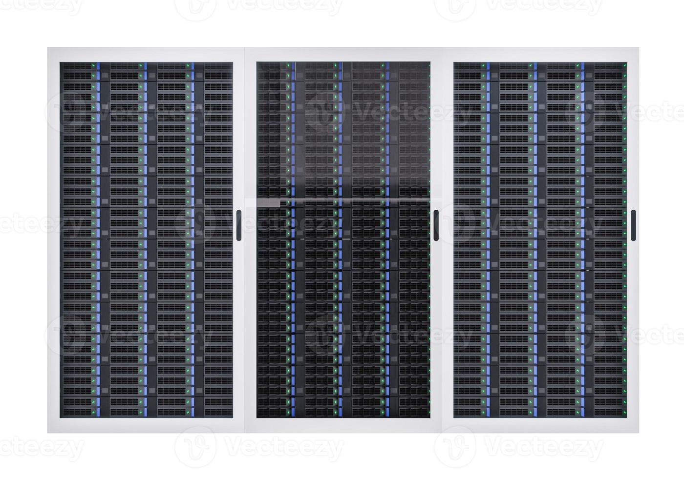 Mobiliario de un gran almacén de servidores de datos 3D Render foto