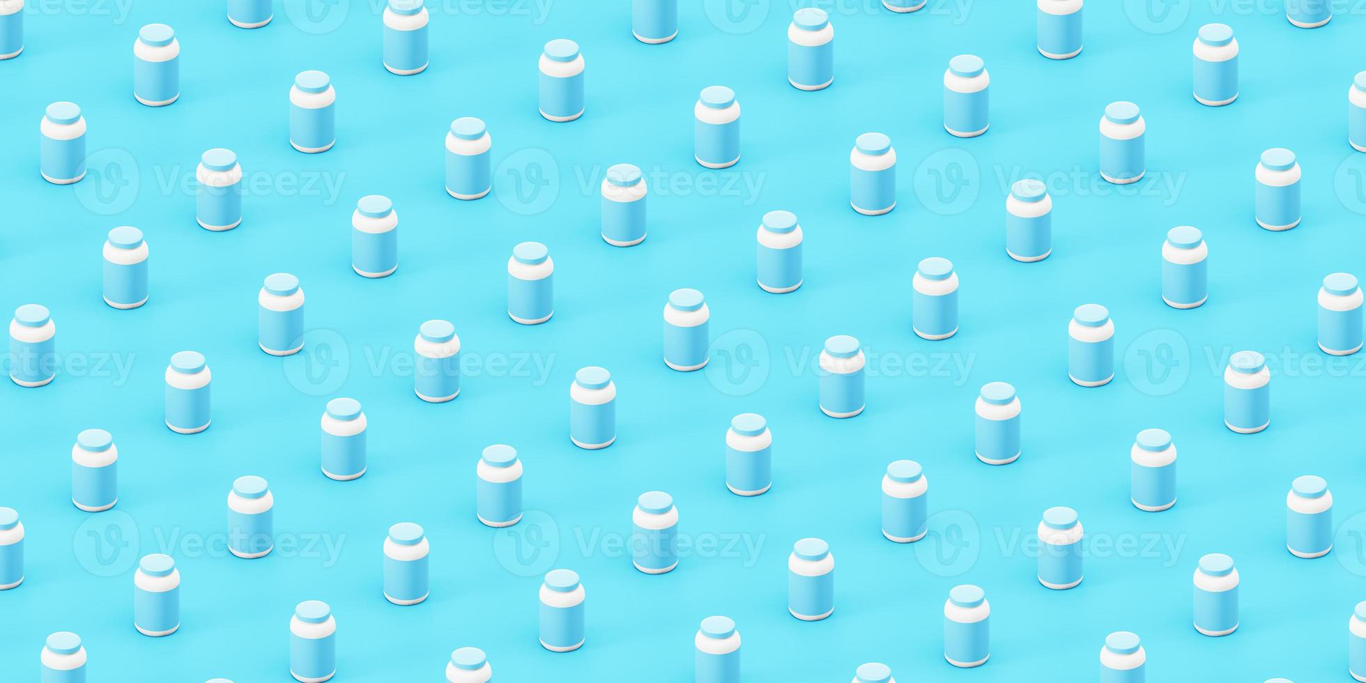 Seamless background with protein powder jars photo