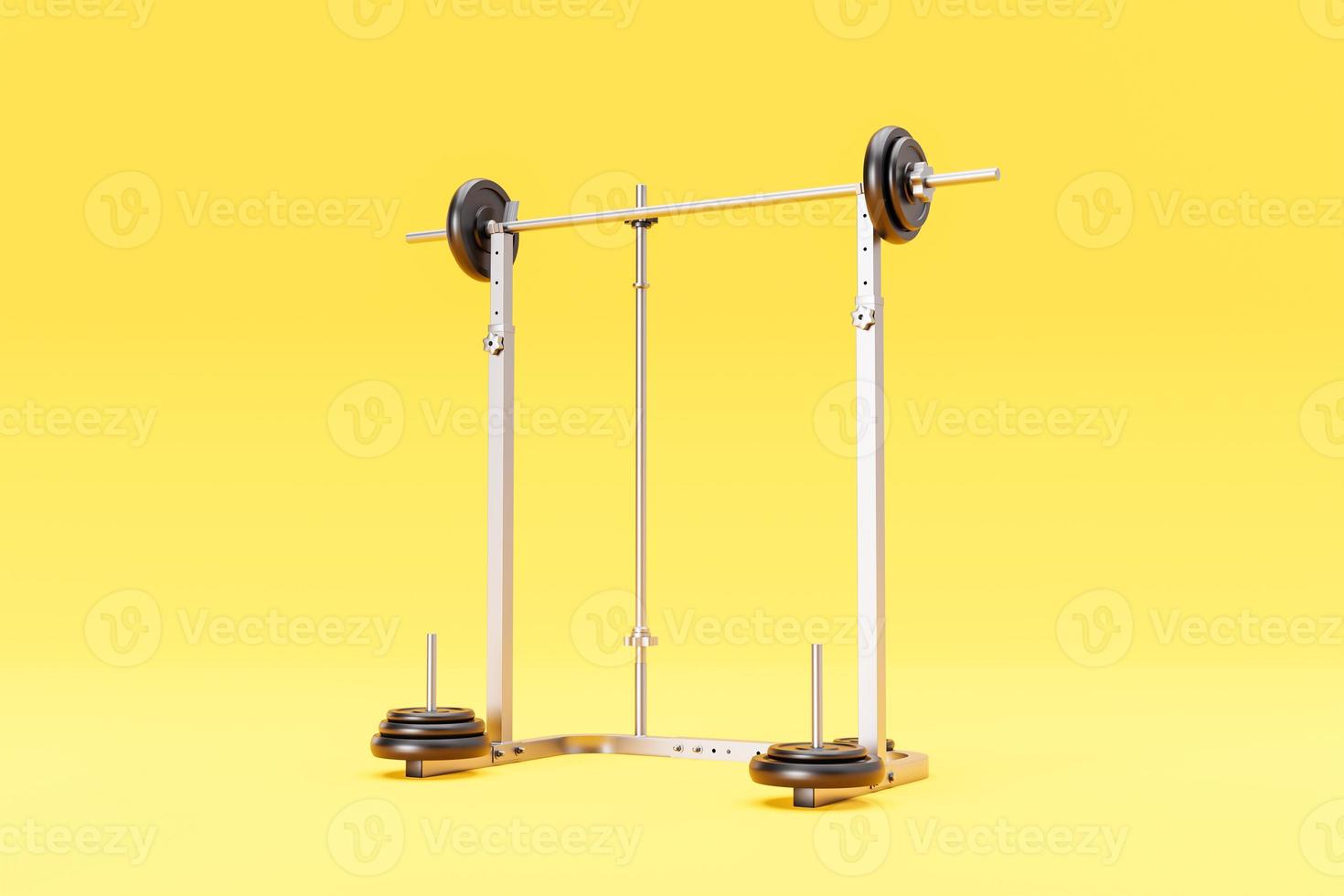 Metal squat rack with weight plates 15174961 Stock Photo at Vecteezy