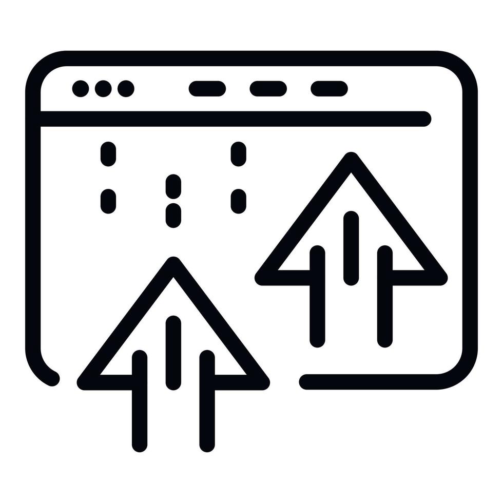 Software window arrows icon, outline style 15175098 Vector Art at Vecteezy
