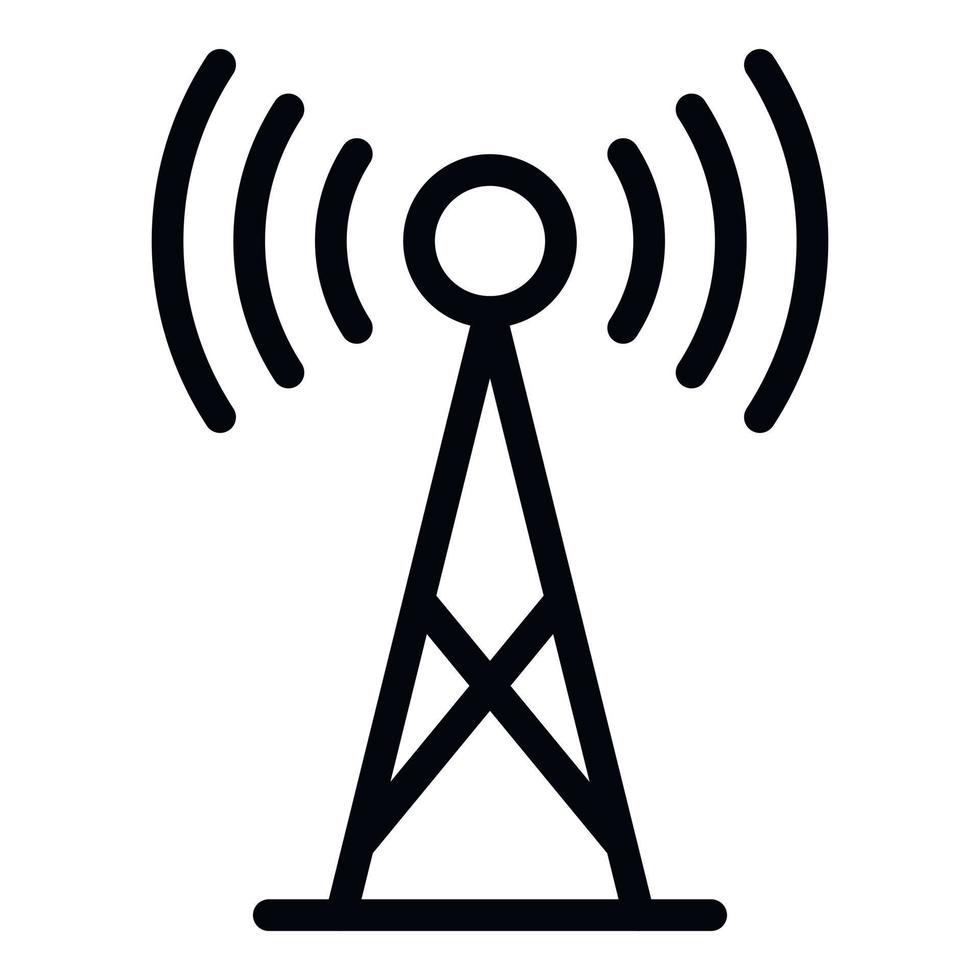 5G antenna icon, outline style vector