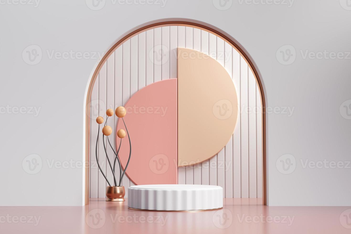 3D rendering minimal platform podium for product presentation background photo