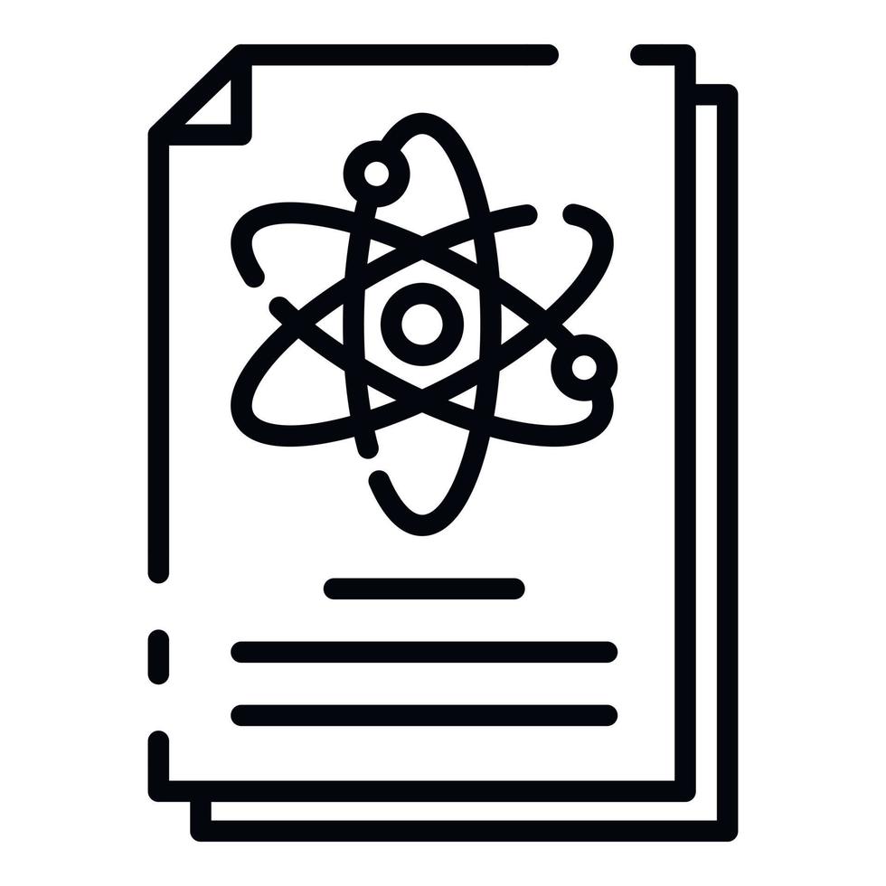 Laboratory documentation icon, outline style vector