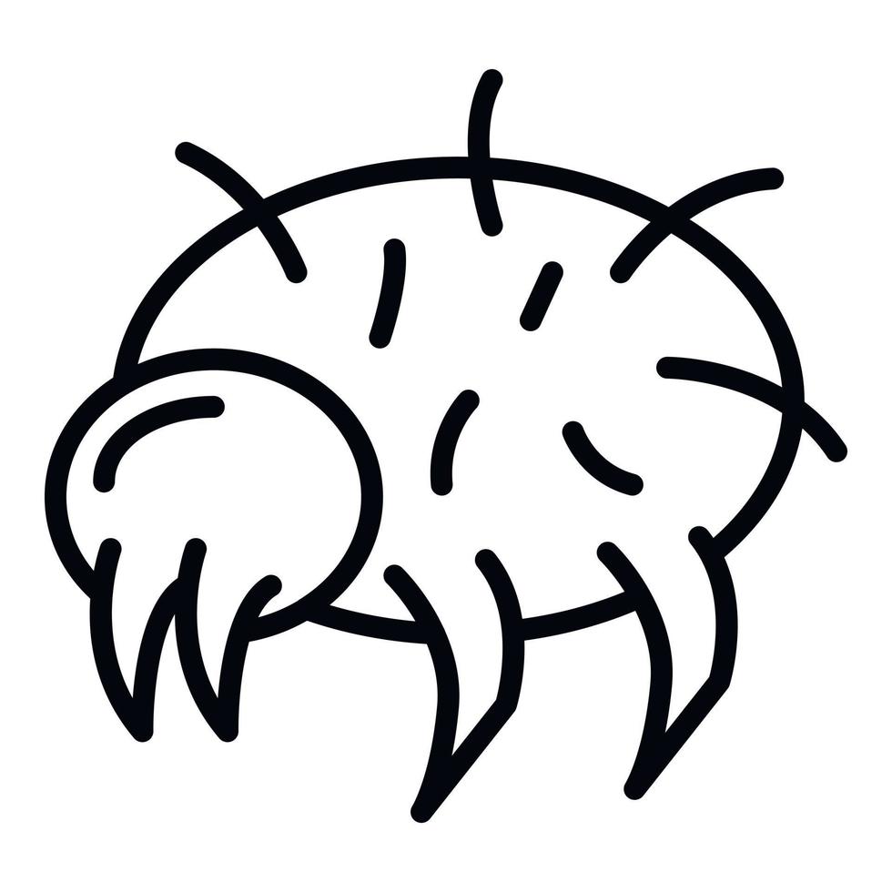 Wild mite icon, outline style vector