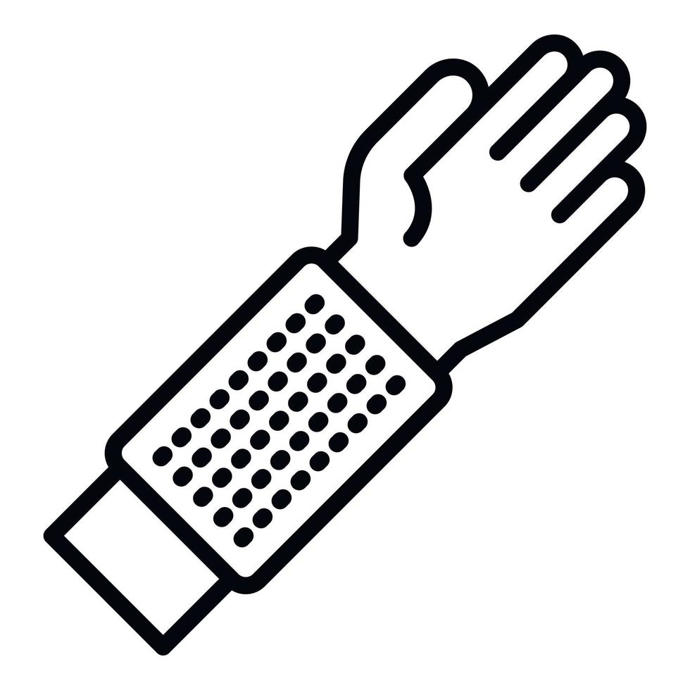 Anti mite glove icon, outline style vector