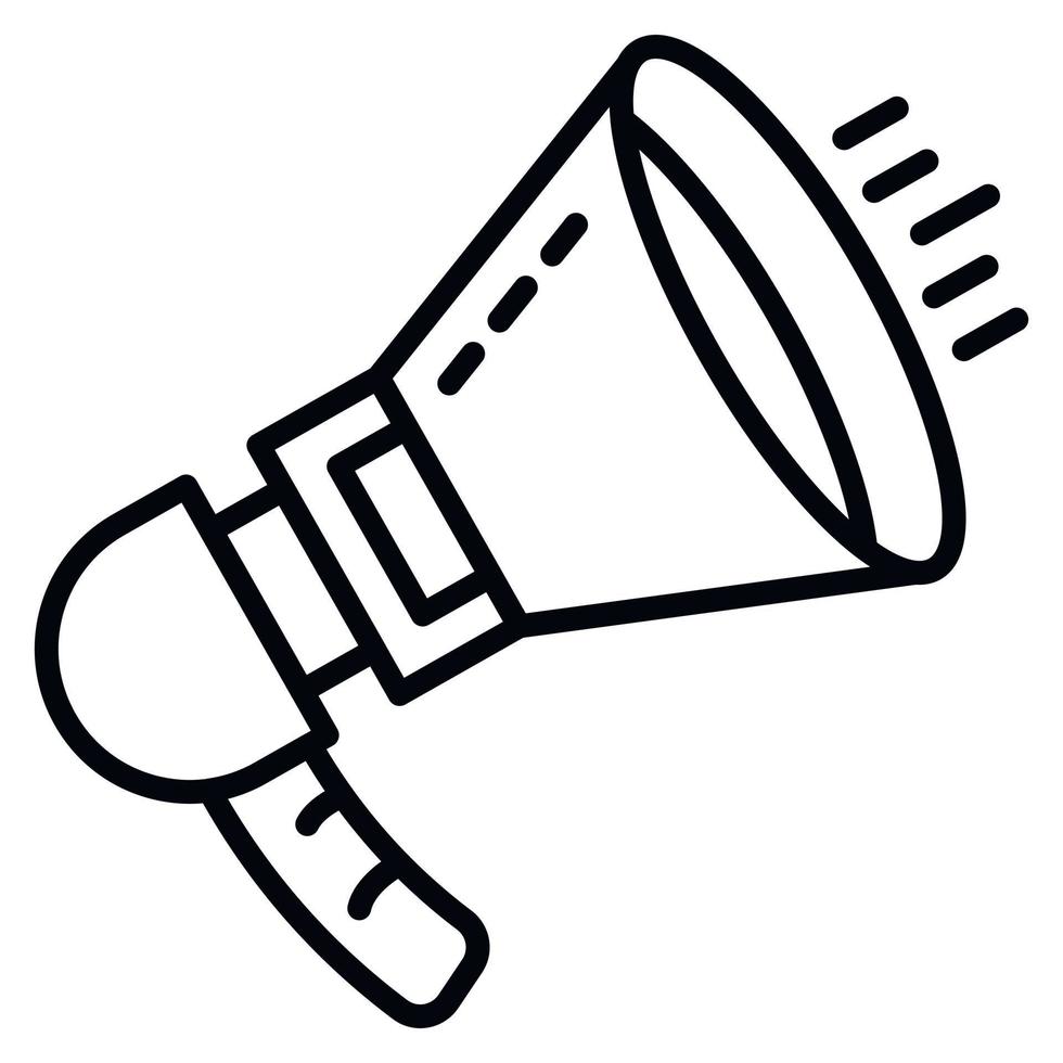 Noise megaphone icon, outline style vector