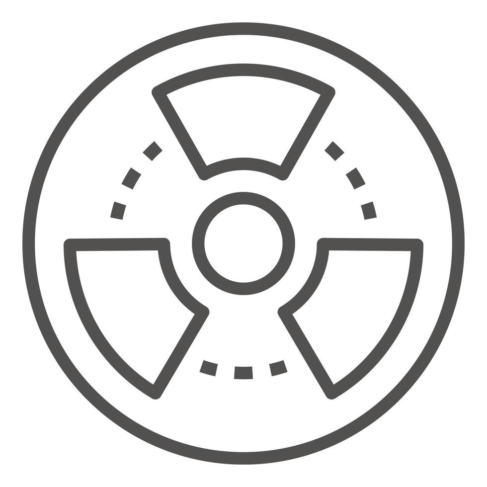 Radiation icon, outline style vector